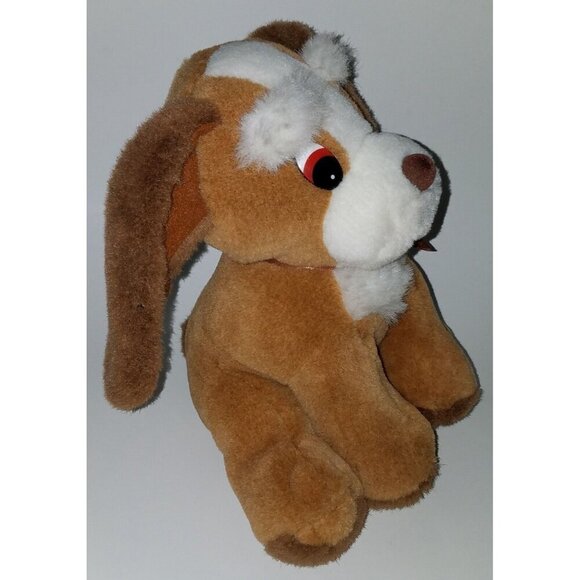 Creations By Kellytoy Brown Puppy Dog Plush 10" Stuffed Animal Toy Brown Bow - Picture 6 of 9